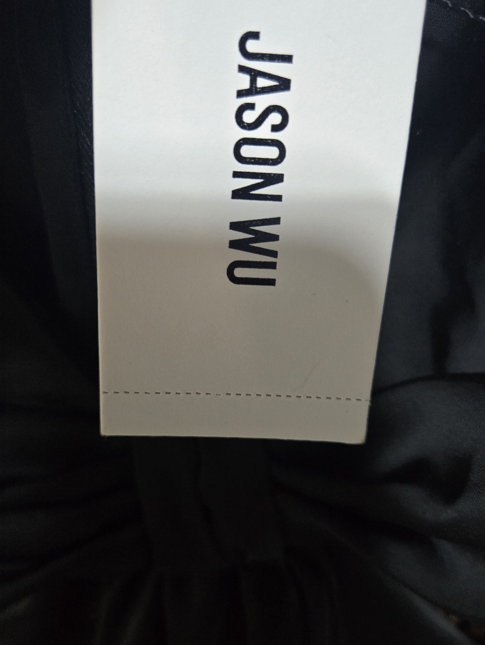 Jason Wu Size M Black Satin Cut-out Maxi Dress NWT Front Knot Detail V- Neckline - Picture 3 of 10